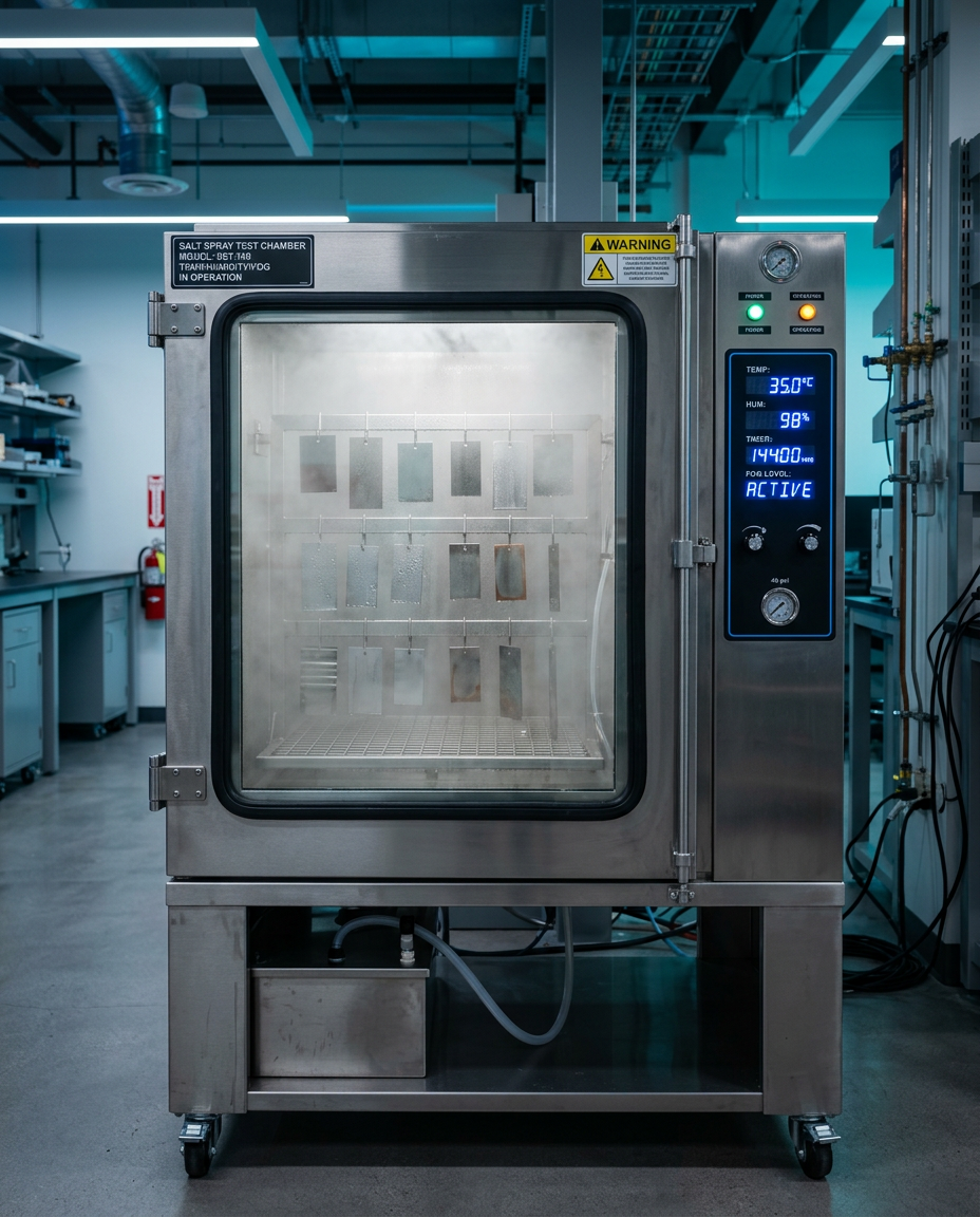 Salt spray corrosion test chamber