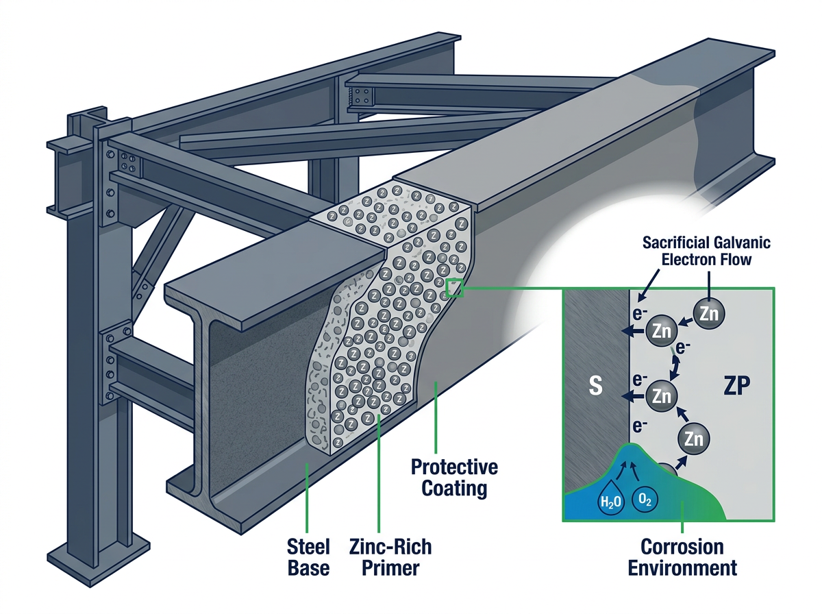 NICO Zinc Rich Coating protecting a steel structure